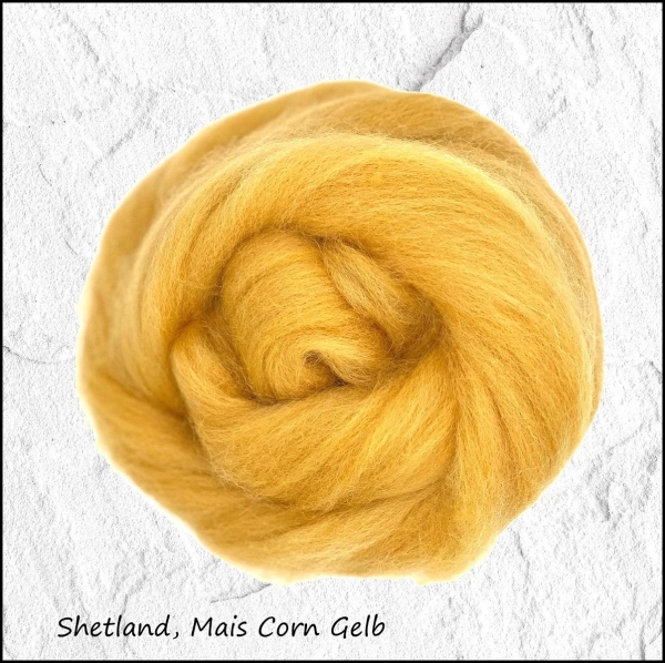 640g Faserpaket Shetland, Mais Gelb